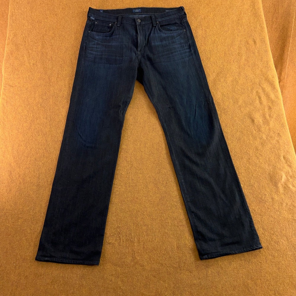 Citizens of Humanity Mens 34 Dark Indigo Sid Straight Leg Jeans 604C-351